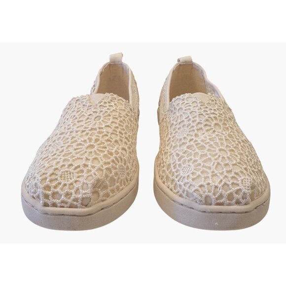 Toms Youth Alpargata Size 3 Natural Moroccan Crochet NWT $60 - Picture 10 of 11